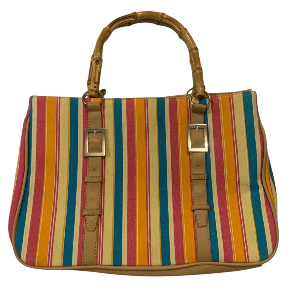 Striped Multicolor Tote Bag